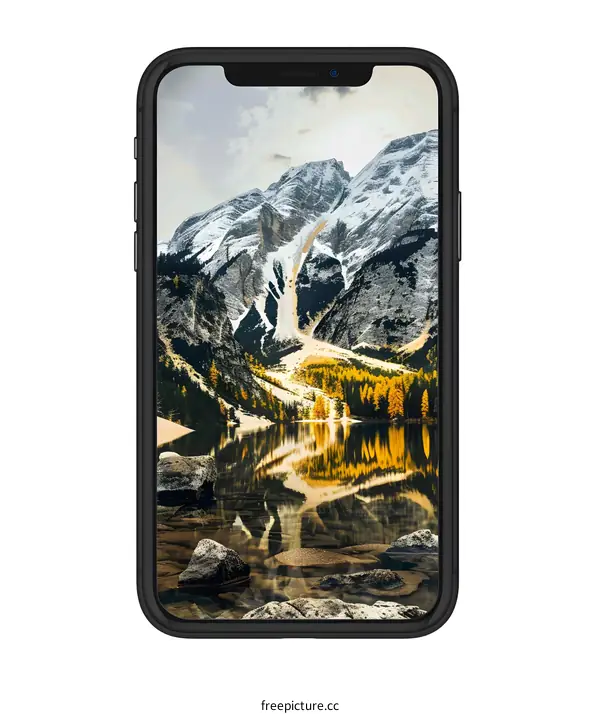 Mountain View on Phone Screen