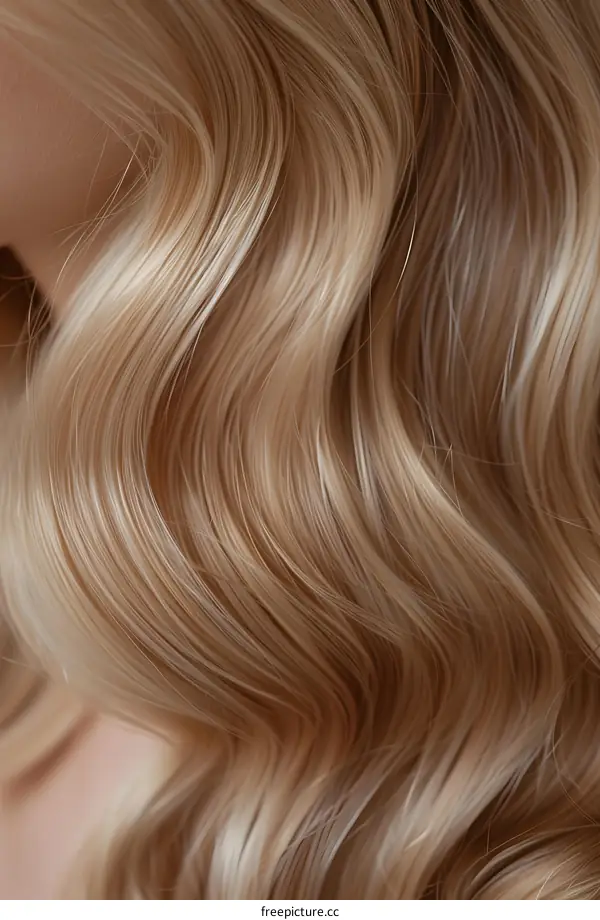 Close Up of Wavy Blonde Hair