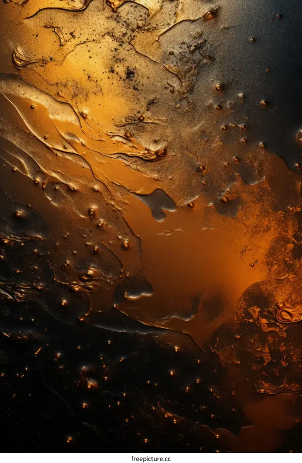 Golden and black abstract painting