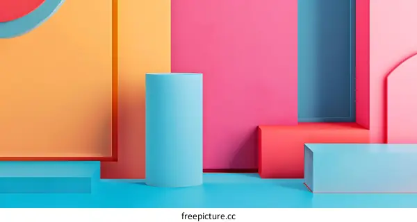 Abstract Geometric Shapes Background with Minimalist Design