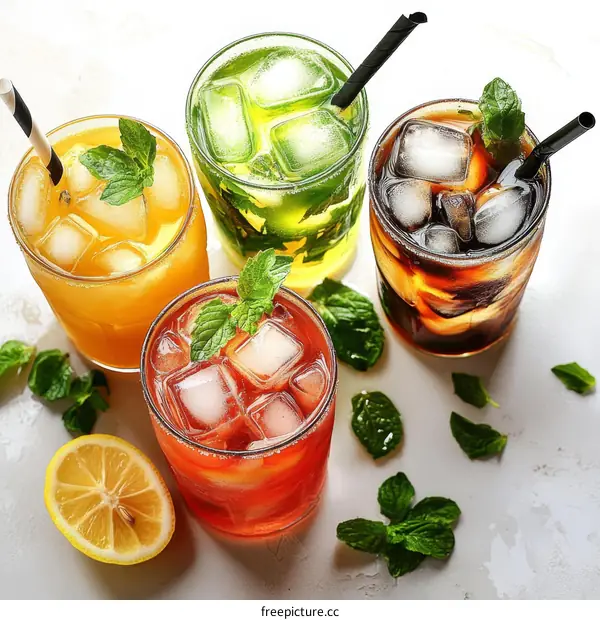 Refreshing Iced Beverages Variety