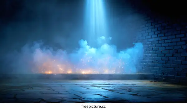 Mysterious Neon Alleyway Scene Illustration