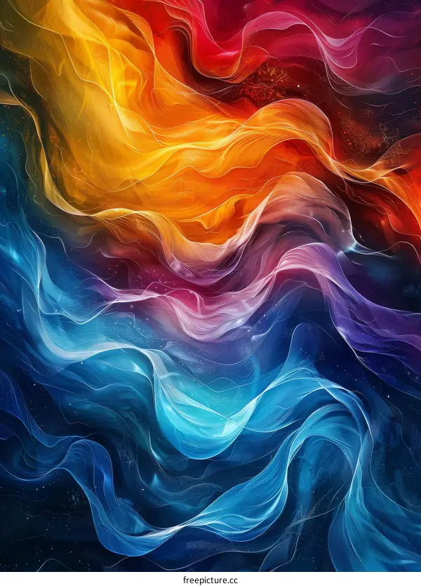 Abstract Colorful Flowing Design