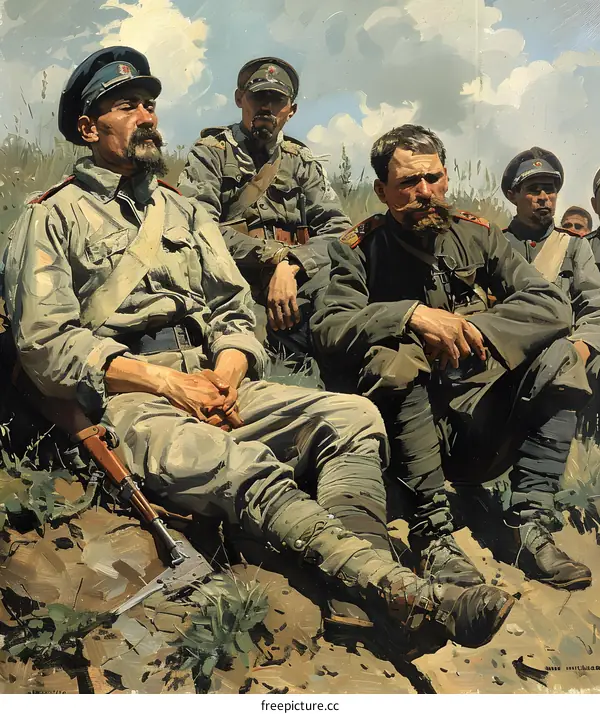 Russian soldiers during the First World War