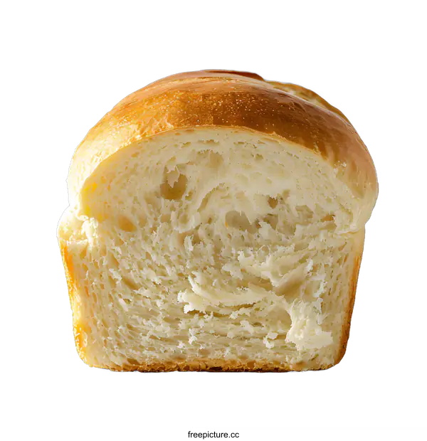 [Transparent Background PNG]Closeup of a Loaf of Sliced White Bread