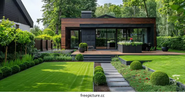Modern House Exterior Design with Landscaping
