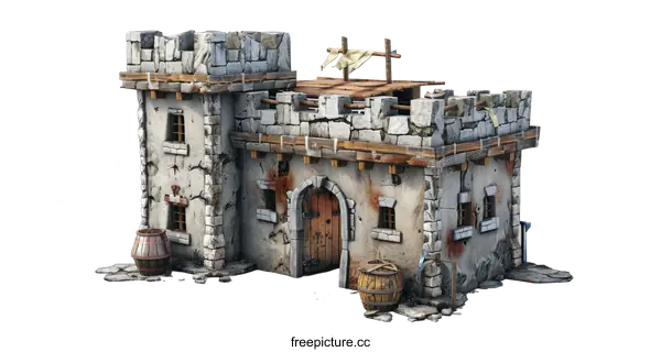 [Transparent Background PNG]Medieval fantasy watchtower building