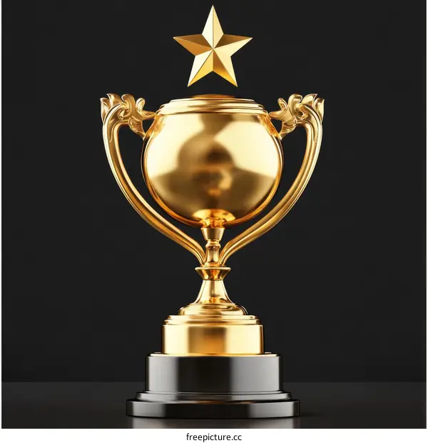Golden Trophy with Star Award