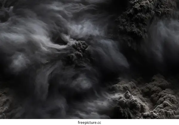 Volcanic ash plume from the 2010 eruption of Eyjafjallajokull seen from above