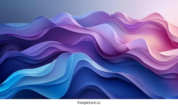 Abstract Colorful Layered Wave Design