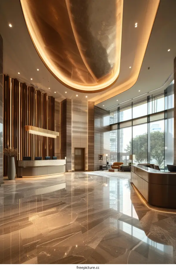 Modern Elegant Lobby Interior Design