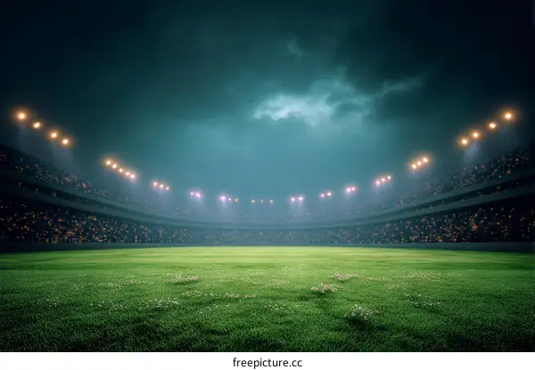 Night Stadium Crowd Sports Event