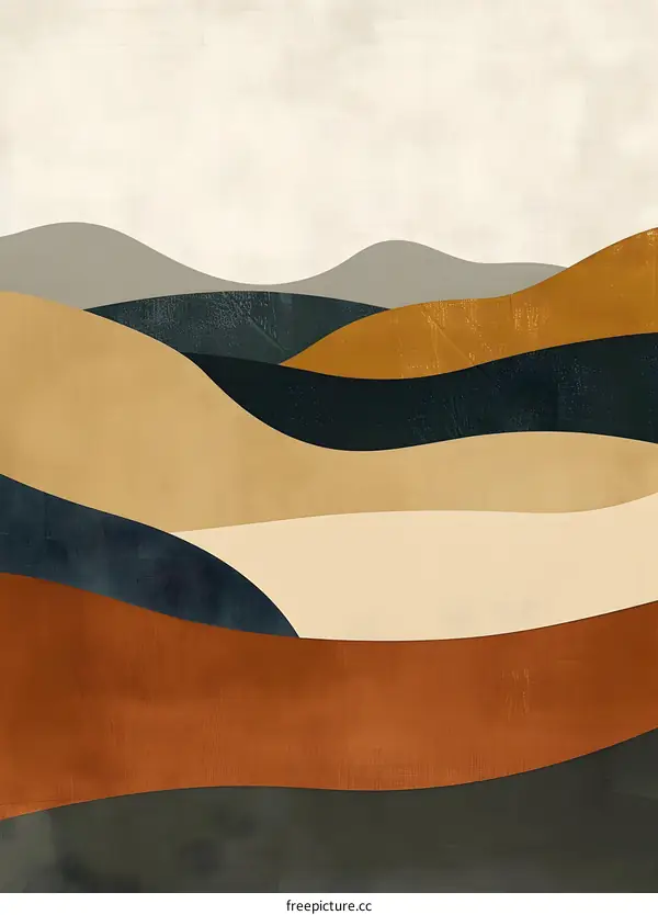 Abstract Landscape in Warm Tones