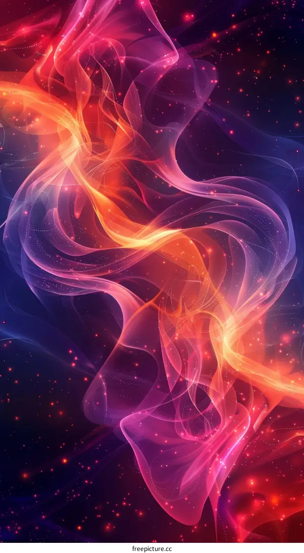 Abstract colorful wavy smoke background