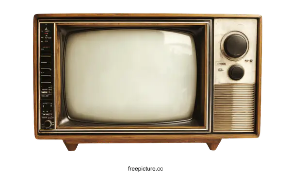 [Transparent Background PNG]Vintage Retro Television Set