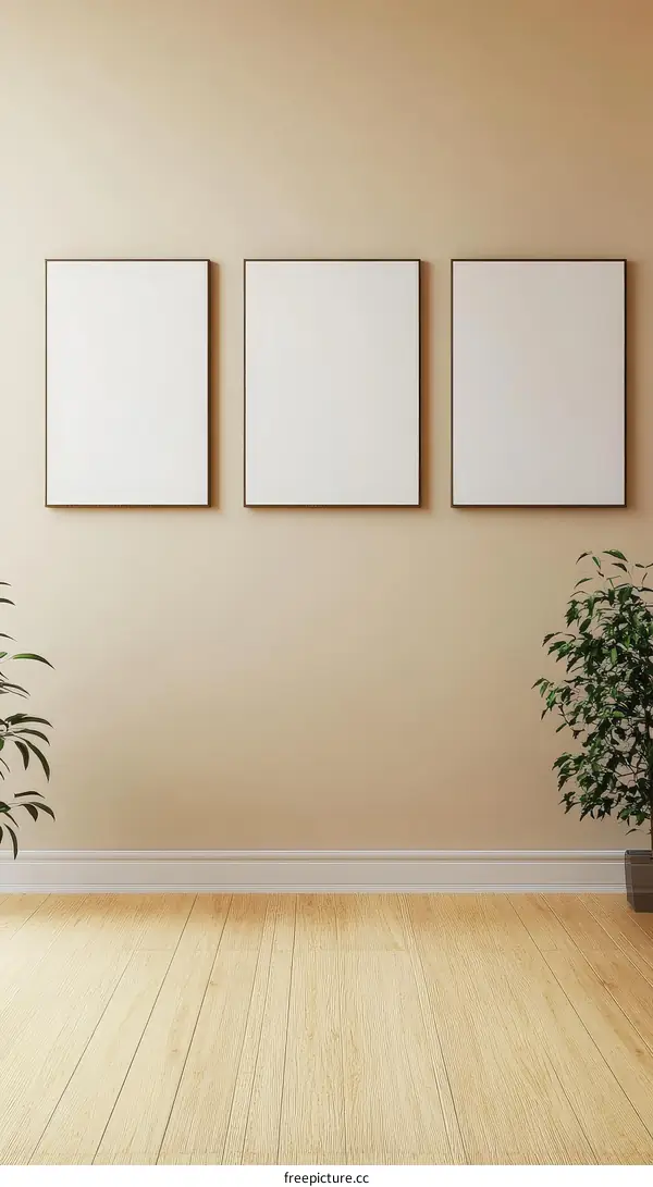 Empty Room with Picture Frames