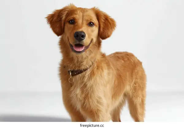 Adorable Golden Retriever Puppy Portrait