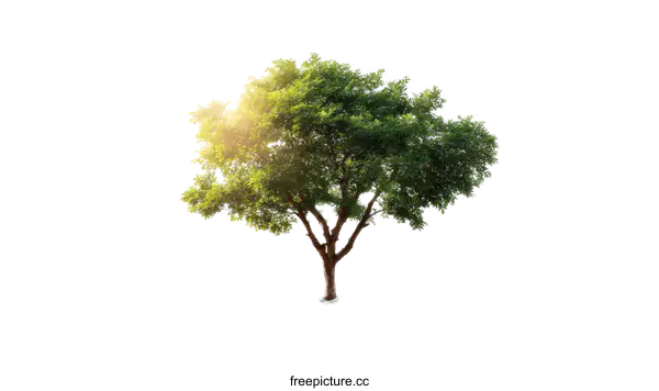 [Transparent Background PNG]Solitary Tree on a Small Mound