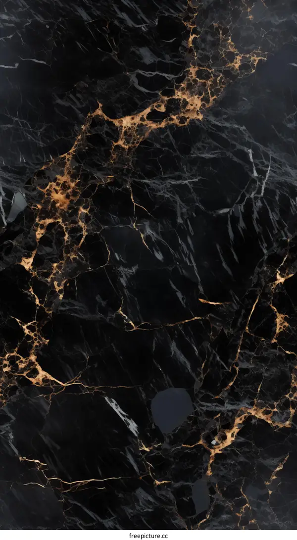 Black and gold marble texture