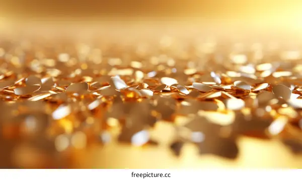 Golden petals scattered on the ground