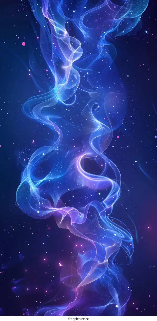 Mesmerizing Nebula: Swirls of Blue and Violet