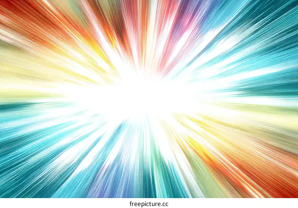 Abstract Colorful Radial Burst Illustration