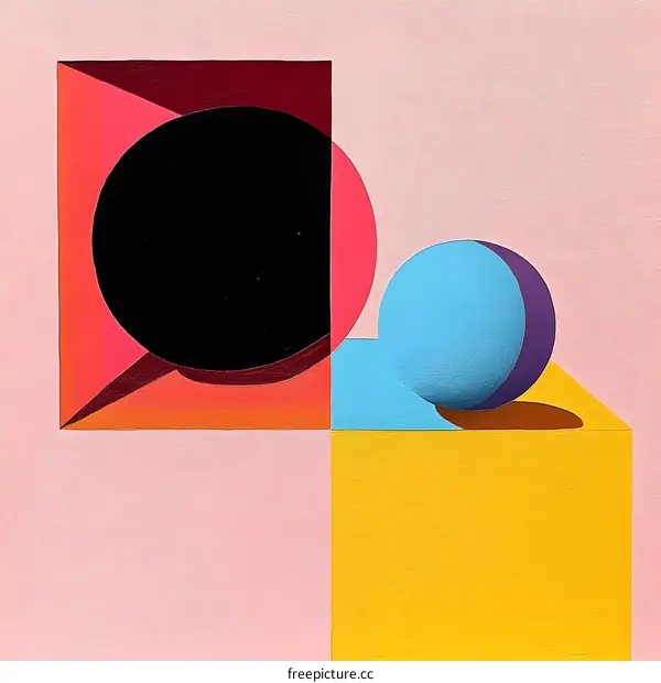 Abstract Geometric Art With Shapes and Colors