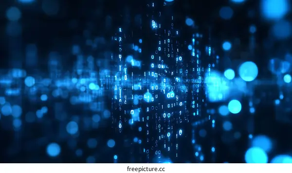 Abstract Binary Code Illustration Background