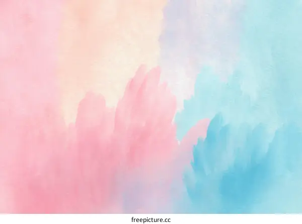 Abstract Watercolor Painting with Pastel Colors