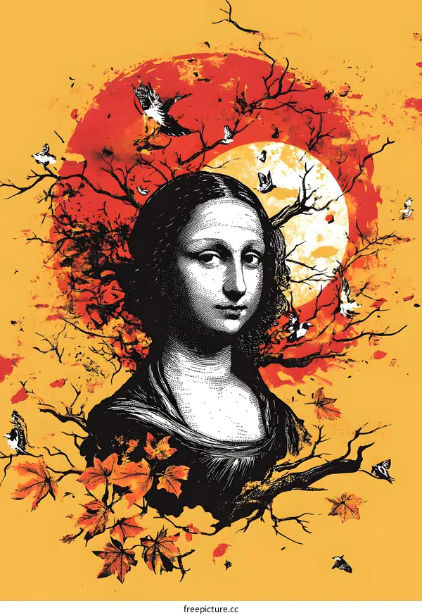 Autumn Leaves Mona Lisa
