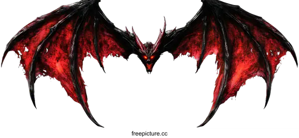 [Transparent Background PNG]Fierce Dragon Wings of Darkness