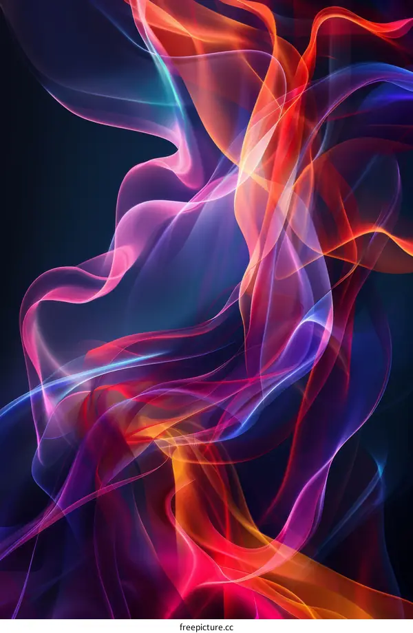 Abstract Colorful Flames