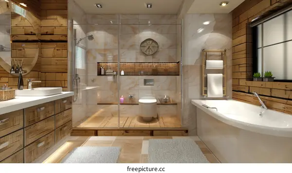 Modern Rustic Bathroom Interior Design