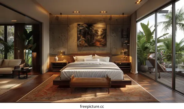 Modern Tropical Bedroom Interior Design