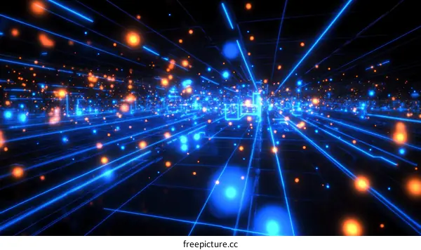 Abstract Digital Cityscape Illustration