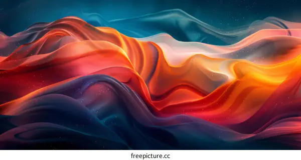 Abstract Colorful Wave Background
