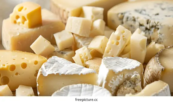 Assortment of Different Types of Cheese