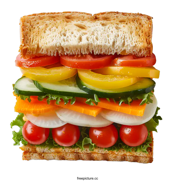 [Transparent Background PNG]sandwich with vegetables