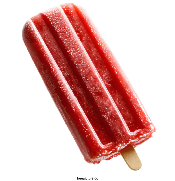 [Transparent Background PNG]Close-up of a Delicious Red Popsicle