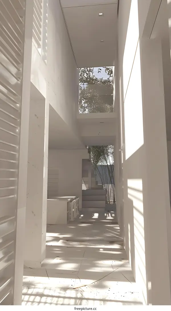 Modern Minimalist Interior Design With Sunlight