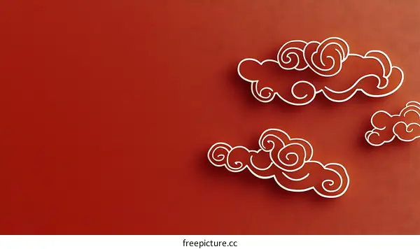 Abstract Chinese Clouds Illustration Background