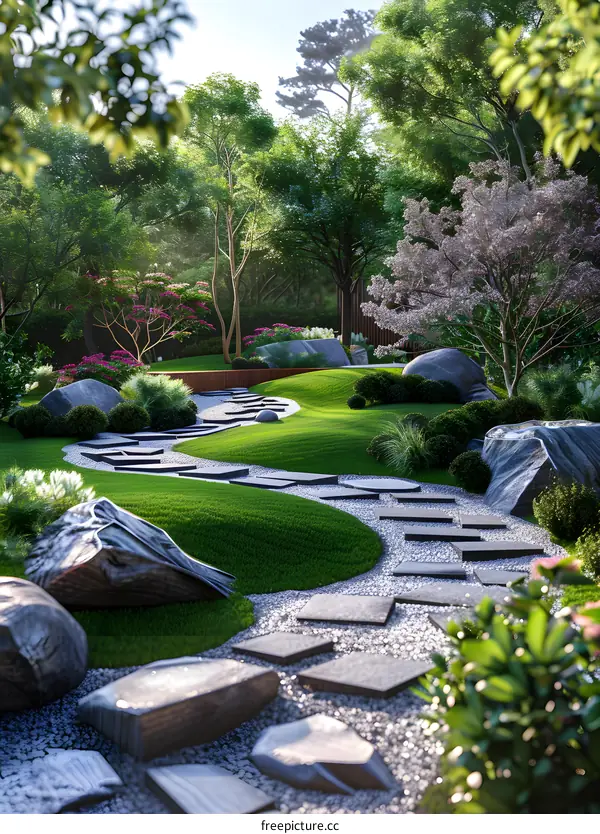 Garden landscape design renderings