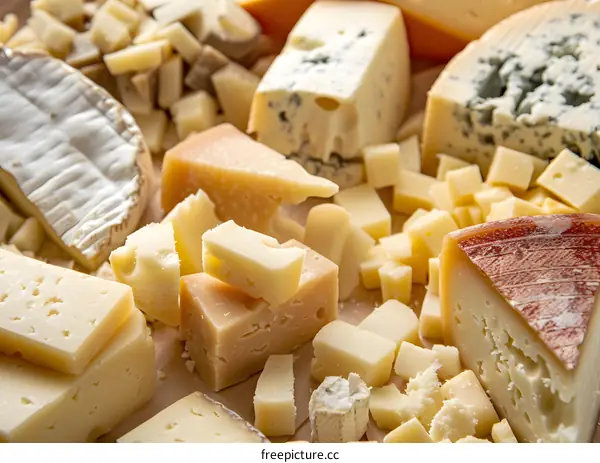 Assortment of Different Types of Cheese