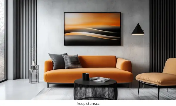 Modern Living Room Interior Design Illustration