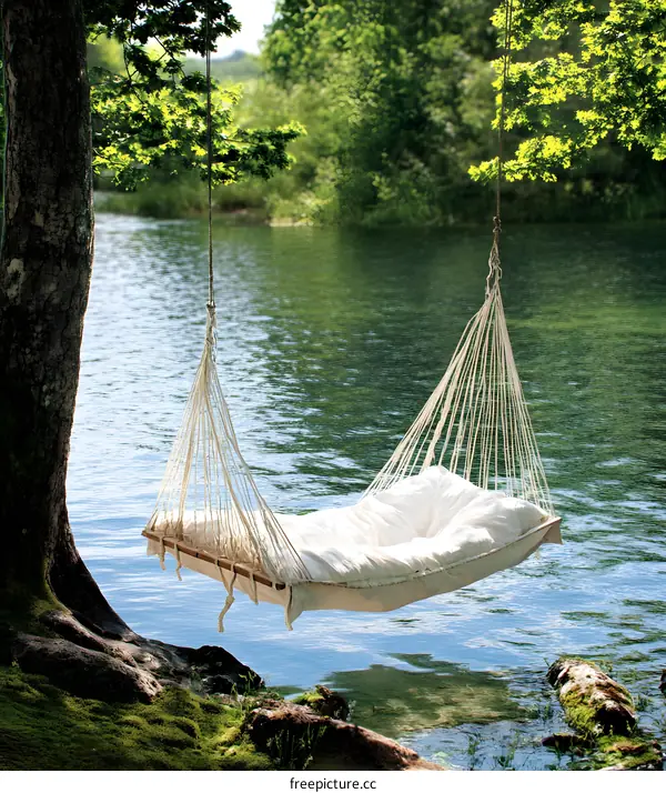 Hammock Over Water in the Forest