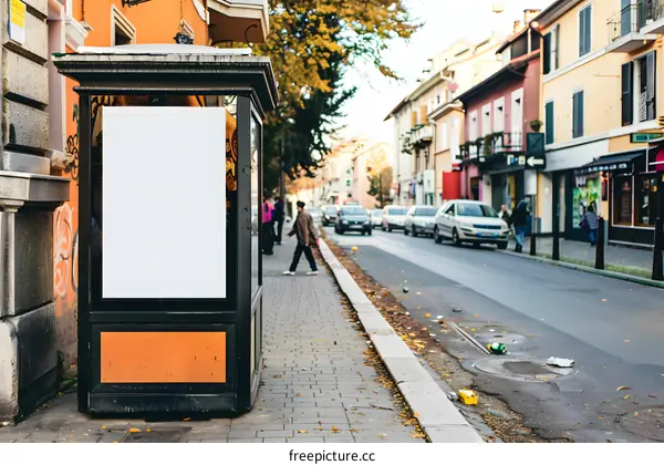 Blank Billboard on a City Street