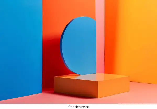 Abstract Colorful Geometric Shapes Background