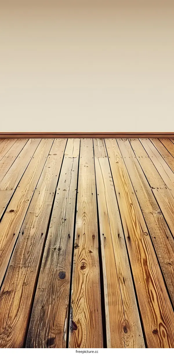 Brown Wooden Floor with Wall