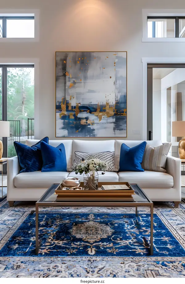 Abstract Painting in Living Room