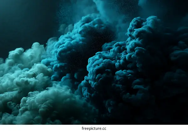 Abstract Colorful Smoke Clouds Art